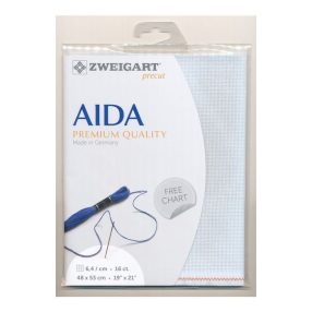 Zweigart Aida 3251-550 világoskék 16ct 48x53 cm