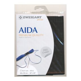 Zweigart Aida 3251-720 fekete 16ct 48x53 cm