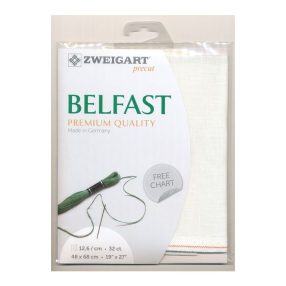 Zweigart Belfast 3609-101 32ct törtfehér 48x68 cm