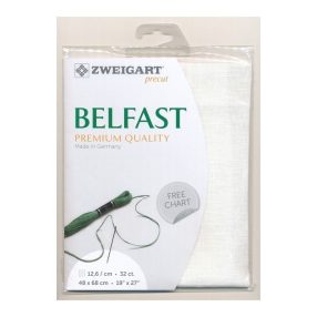 Zweigart Belfast 3609-100 hófehér 32ct 48x68 cm