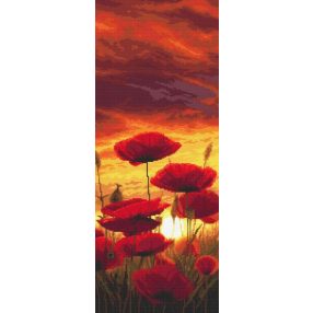 Z10619 Sunset with poppies 20x50 cm