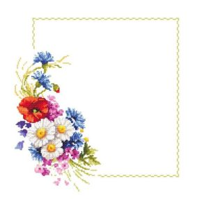 ZU10431 Napkin with wild flowers 45x45 cm