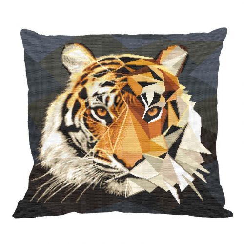 ZU10618-01 Mozaik tigris párna 40x40 cm