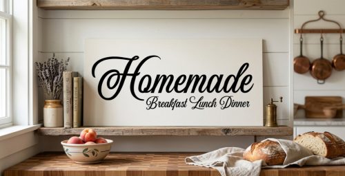 682 Homemade breakfast lunch dinner 2. 40x20 cm (fa)
