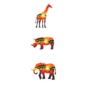Z10275 African animals 20x60 cm