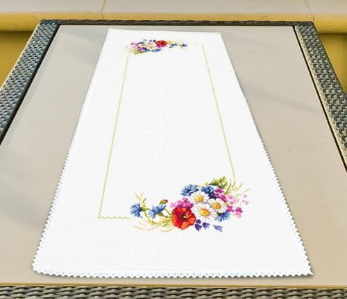 ZU10432 Asztali futó vadvirágokkal 110x45 cm