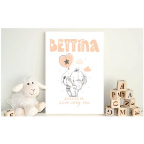 720 Elefántos babaköszöntő - lány 