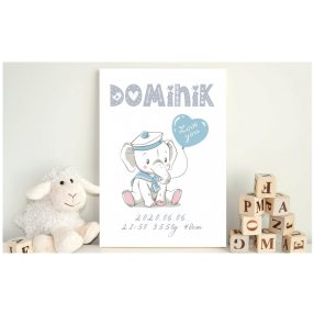 722 Elefántos-lufis babaköszöntő - fiú 