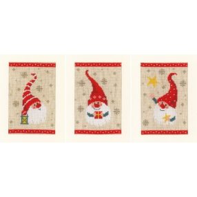 PN-0184428 Christmas gnomes set of 3 10,5x15 cm
