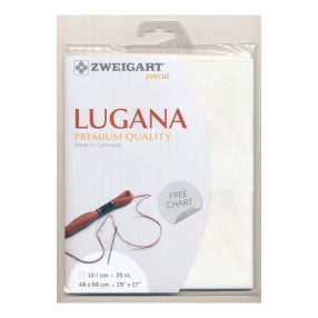 Zweigart Lugana 3835-100 25ct 48x68 cm
