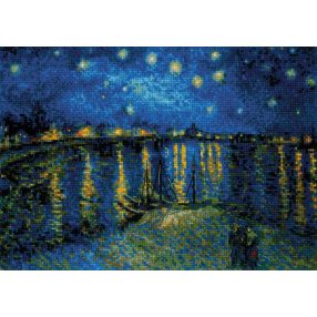   1884 Starry Night Over the Rhone after Van Gogh's Painting 38x26