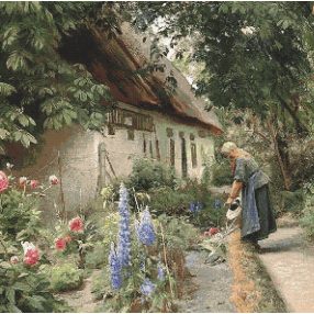 CRC - Virágokat locsoló nő