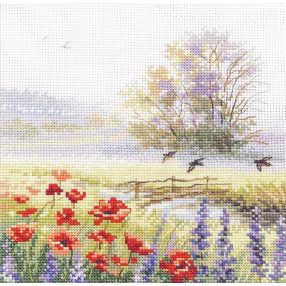 3-37 Summer Watercolors. Swifts 18x18 cm