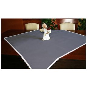 984-11 Tablecloth Aida  graphite 90x90 cm