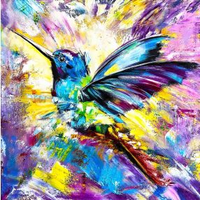 WD2518 Colourful Flight 38x38 cm