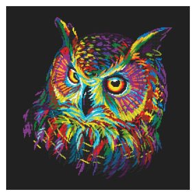 Z10635 Colourful owl 40x40 cm