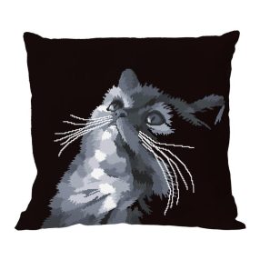 ZU10638-01 Pillow - Gray cat 40x40 cm