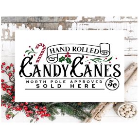 1177 Hand rolled candy cane 