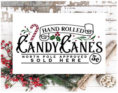 1177 Hand rolled candy cane 