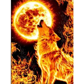 AZ1855 Fire wolf 30x40 cm