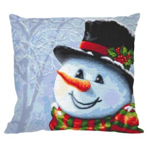 ZU10643-01 Snowman painted with a needle 40x40 cm
