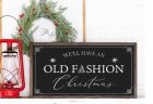 1310 Well have an old fashion Christmas - fekete 40x20 cm