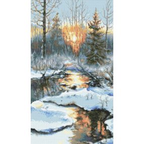 Z10304 Winter sunset 21x37 cm