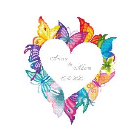 Z10650 Szív és pillangók 25x37 cm