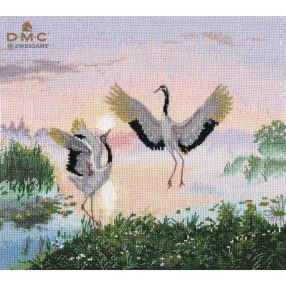 S1340 Dancing cranes 27x24 cm