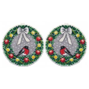 S1362 Christmas toy. Wreath 9,2 cm