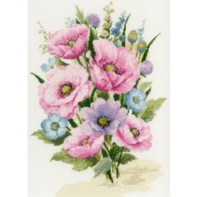 ak010 Garden poppies 34,5x24 cm