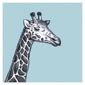 Z10657 Black and white giraffe 40x40 cm