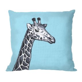 ZU10657-01 Pillow - Black and white giraffe 40x40 cm