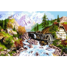 7304 Mill with a river 60x40 cm