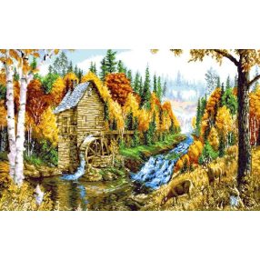 7310 Landscape with a windmill 80x50 cm