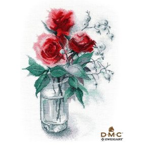 S1353 Rózsák és hóbogyócserje 20x28 cm