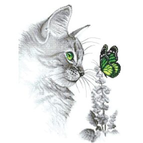 Z10300 Kitten with butterfly 30x40 cm