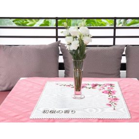 ZU10663 Napkin with a sprig of cherries 45x45 cm