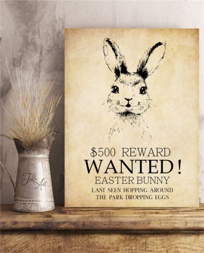 1580 Easter bunny Wanted 40x30 cm (fa)