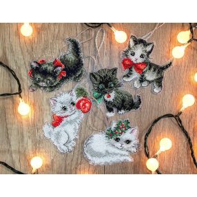 Leti 987 Christmas kittens 8x8 cm