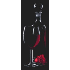 Z10317 Glass with red wine 20x50 cm