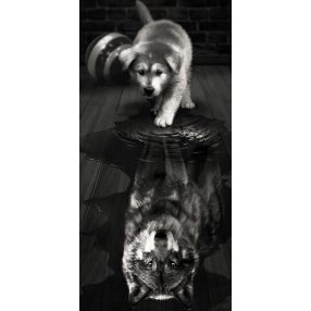 AZ1870 The wolf inside 60x30 cm