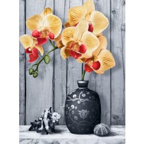 AZ1865 Orchid on marble 30x40 cm