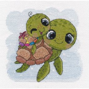 S1377 Funny turtles 16x17 cm