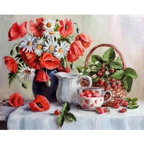 WD2619 Poppies and strawberries 38x48 cm