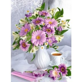 AZ1874 Alstroemeria and gerberas 40x30 cm