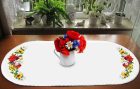 ZU10462 Oval table runner with poppies 50x110 cm