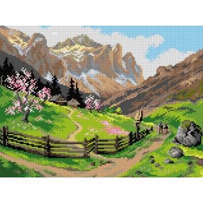 3279J Tavasz a hegyeknél 30x40 cm