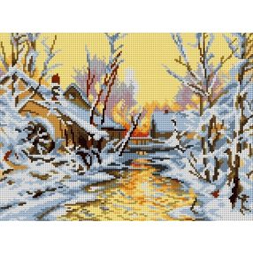 3259Q W. Moras - Havas malom 40x60 cm