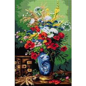 3218Q A.J.Kreyder-Csendélet pipacsokkal 40x60 cm